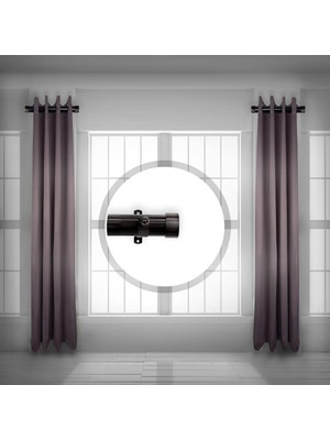 Asitan Desyne SIDE150-2 3 8 cm Yan Perde Çubuğu 30 48-50 8 cm 2'li Set Siyah
