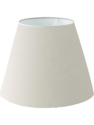 Asitan Lit Dizayn Abajur Başlık Krem Konik Şapka 25X15X20 cm Dekoratif Özel Yüksek Kalite Kumaş