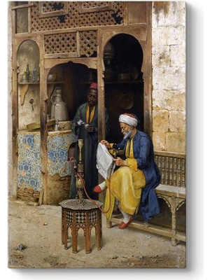 Asitan Kahvesi ve Nargile Kanvas Tablo 40 x 60