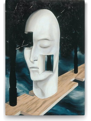 Asitan Rene Magritte - The Face Of Genius Tablosu - 40X60CM
