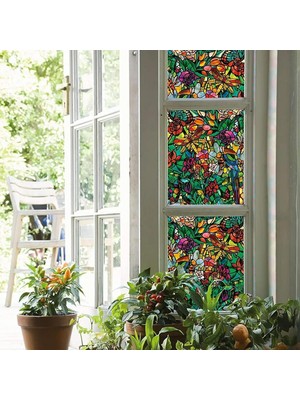 Asitan 346-0647-4PK Kendinden Yapışkanlı Gizlilik Camı Pencere Filmi, Yaylı Şapel/tulia, 43 cm x 198