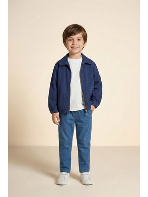 Mutlu Kids Erkek Çocuk Fermuarlı Cepli Mevsimlik Ceket