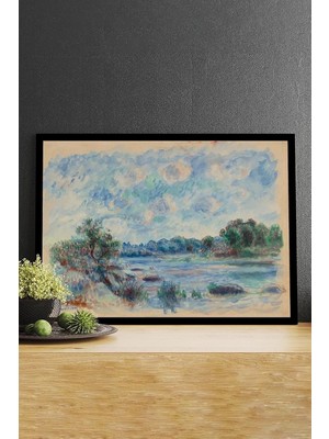 Asitan (PSTER14682) Landscape At Pont - Auguste Renoir Sanatsal Çerçeveli Tablo 40 x 50