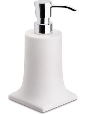 Asitan Tezgah Üstü Sıvı Sabunluk Beyaz-Krom Renk 181X91X109 mm