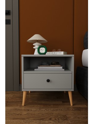 Asra Trend Modern Çekmeceli Komodin Şifonyer %100 Mdf Çok Amaçlı Organizer KMD02