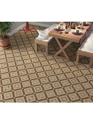 Asitan Stickerart Yer Kaplama Zemin Kaplama Folyosu 65X130 cm Geometric Floor