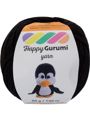 Asitan Happy Yarn Gurumi Amigurumi Örgü Ipi 50GR 130M Örgü Ipi (Siyah)