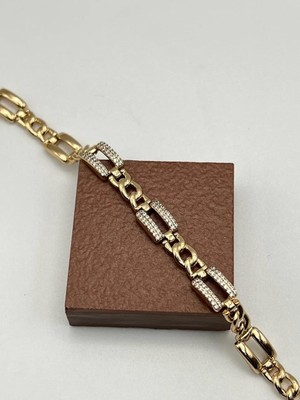 Badiva.co Taşlı Vıp Bileklik (17+2cm) Rosegold