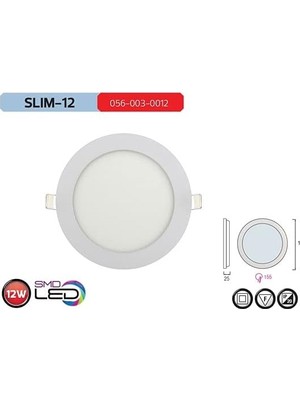 Asitan Horoz Slim-12 12W 6400K(BEYAZ Işık) LED Panel Sıva Altı 3'lü Paket Halinde