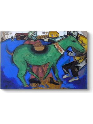 Asitan Chagall - The Green Donkey Tablosu 45 x 30