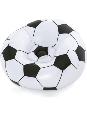 Asitan In Over Beanless Futbol Topu Koltuğu 114 x 112 x 66 cm Futbol Hava Koltuğu Siyah Beyaz