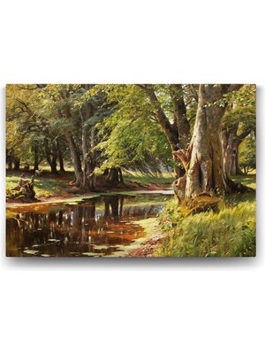 Asitan Peder Mork Monsted - Sunset Over Water Tablosu - 100X70CM