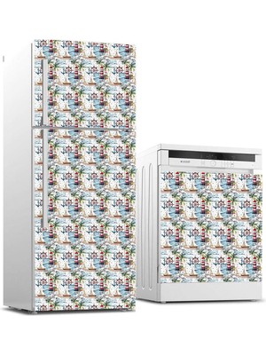 Asitan Buzdolabı ve Bulaşık Makinası Beyaz Eşya Sticker Kaplama Deniz Kule