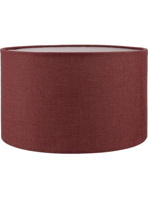 Asitan 50 cm Silindir Masa Tavan Lambader Sarkıt Abajur Başlığı Bordo 50CMX30CM