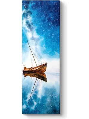 Asitan Yıldızlı Gecede Sandal Tablosu 50 x 150
