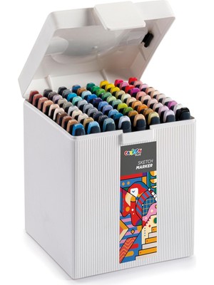 Asitan Carioca Plus Sketch Marker Çift Tarafli Çizim Kalemi 80 Renk