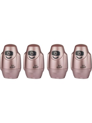 Asitan E-Bot Sılgılı Kalemtıras Metalık Roze 4lu Set