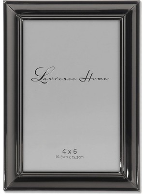 Asitan Lawrence Frames Strata Metal Resim Çerçevesi, 4x6, Siyah Duman