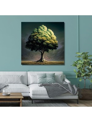Asitan Gaagart Tekli Kare Kanvas Tablo Yüksek Kalite Çınar Ağacı 40 x 40 GARTNM8116