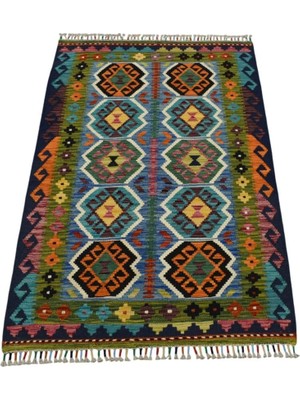 Asitan Zehra Abla Halı Yeni El Dokuma Seçkin Cerit Yörükleri Meşhed Iran Yün Kilim 5579 RENKLI-100 x