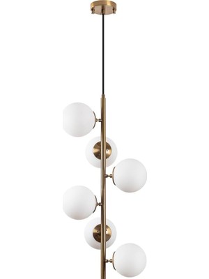 Asitan Eskitme Camlı 6'li Sarkıt Avize Salon ve Antre Için, ESKITME-10465