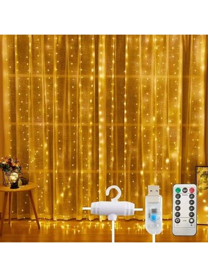 Asitan mt Yılbaşı LED Günışığı USB Girişli Dekorasyon Üç Kademeli Sarı