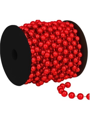 Asitan Zincir Boncuk Makara, 6mm x 8mt - Kırmızı