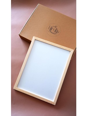 Asitan Ahşap Çerçeve 21X30 cm (A4) Premium Frame Siyah & Ahşap & Beyaz Çerçeve (Ahşap)