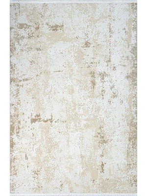 Asitan Camila Krem Soyut Bambu Modern Geometrik Etnik Desenli Boho Makinada Yıkanabilir Hafif Hav Toz Verm