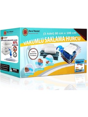 Asitan Beyyine Home Yüksek Kaliteli Vakumlu Hurc (Xl) (3 Adet) 80 cm x 100 cm - Çevirmeli Kapak - Yorgan&