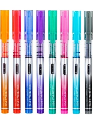 Asitan Enjoy 0.5 Iğne Uçlu Roller Ball Pilot Kalem Seti - 8 Renk