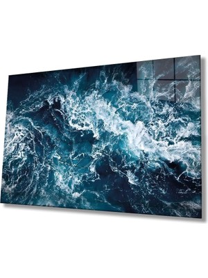 Asitan Feneri Soyut Tablo 96 x 30-3 Parçalı