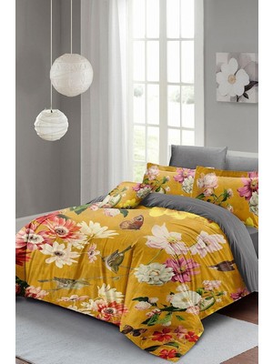 Asitan Çift Kişilik 3D Digital Rose Mix Nevresim Takımı, Pamuk Saten, MONOHOME2495HF