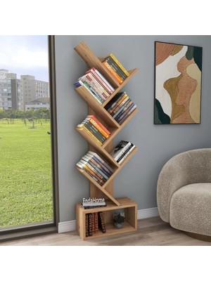Asitan Reyo Home Erine 8 Raflı Zikzak Kitaplık Atlantik Çam