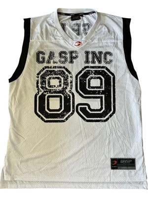 Gasp Football Mesh Tank White