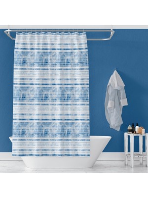 Asitan Banyo Perdesi 1X100X200 Tek Kanat Duş Perdesi Halka Hediyeli Duşakabin Perdesi 3637
