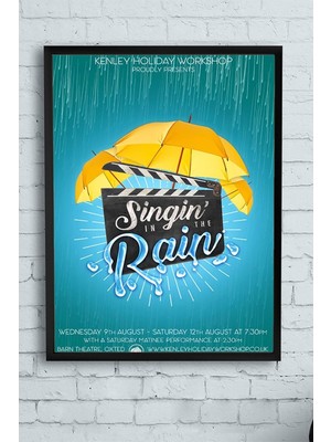 Asitan (PSTER13299) Singin In The Rain Film Afişi Çerçeveli Tablo 4 (30 x 40CM)
