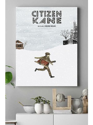 Asitan Citizen Kane Film Afişi Kanvas Tablo 4 30 x 40