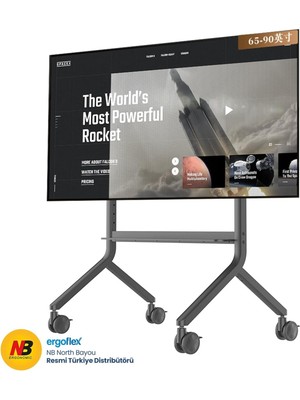 Asitan Nb Ergonomic Nb P100 75-90INCH Profosyonel Tekerlekli Tv Standı