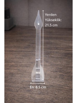 Asitan Şeffaf Akrilik Saat Standı – Masaüstü Saatlik, Takı ve Bileklik Sergileme Standı (12 x 7,5 C