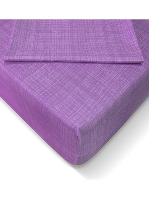 Asitan Ranforce 120X200 cm Lastikli Çarşaf Seti - Mor AT7609