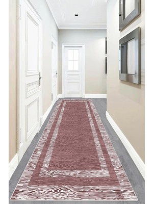 Asitan Pelangi Geometrik Çerçeve Desenli Dijital Baskı Yıkanabilir Kaymaz Taban Modern Salon Halısı V