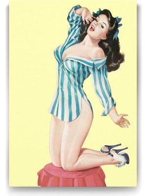 Asitan Pin Up Girl Yawn Tablosu - 40X60CM