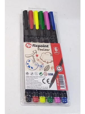 Asitan Fineliner 6 Lı Ince Uçlu Kalem 1 Paket 6 Renk 0.4 mm Keçe Uçlu Kalem Renkli Işaretleme Yazı