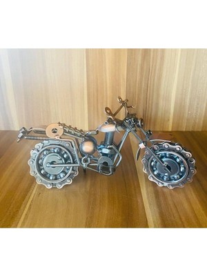 Asitan Myk Metal Motor Dekoratif Sanat Koleksiyonu, El Yapımı, Bakır, 22X13 cm