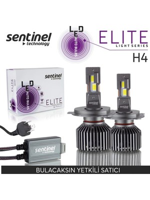 Asitan Sentinel Elite H4 LED Xenon Ampülü 65W 12V 12000 Lumen 6500 Kelvin Beyaz Işık