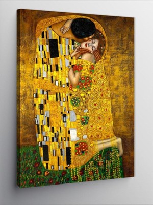 Asitan Tablo Mega Kanvas Tablo Gustav Klimt The Kiss Öpücük, 50CM x 70CM