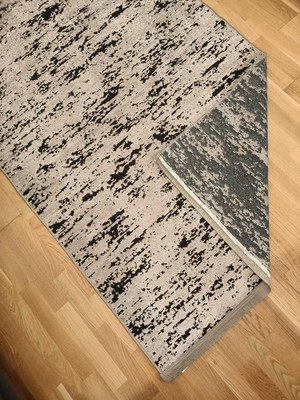 Asitan Lidya/esinti Desenli Yıkanabilir Kaymaz Taban Şönil Makina Halısı (Ekru, 80 x 500)