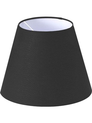 Asitan Lit Dizayn Abajur Başlık Siyah Konik Şapka 25X15X20 cm Dekoratif Özel Yüksek Kalite Kumaş