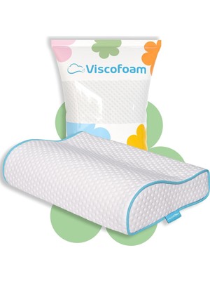 Asitan Küçük Boyun Destekli Ortopedik Yastık Visco Yastık 46X30X10-8CM